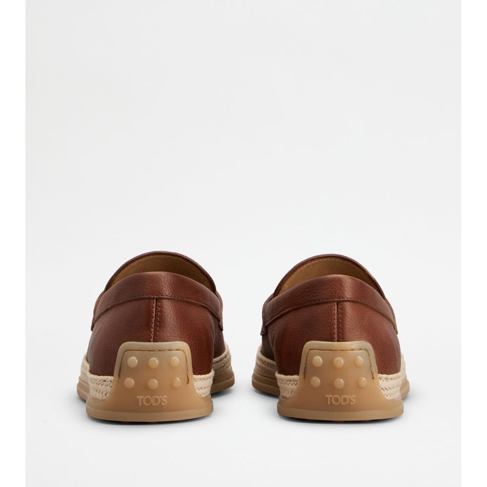 Tods Loafers In Leather Brown Mens