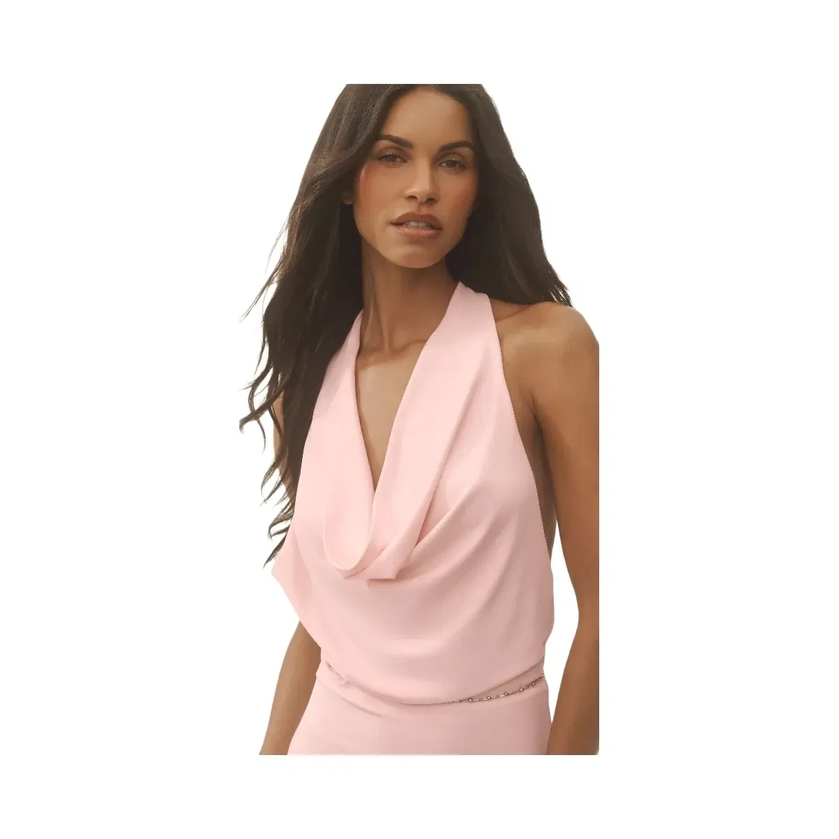 Alo Summer Soiree Halter Mini Dress 'Sundrenched Pink'