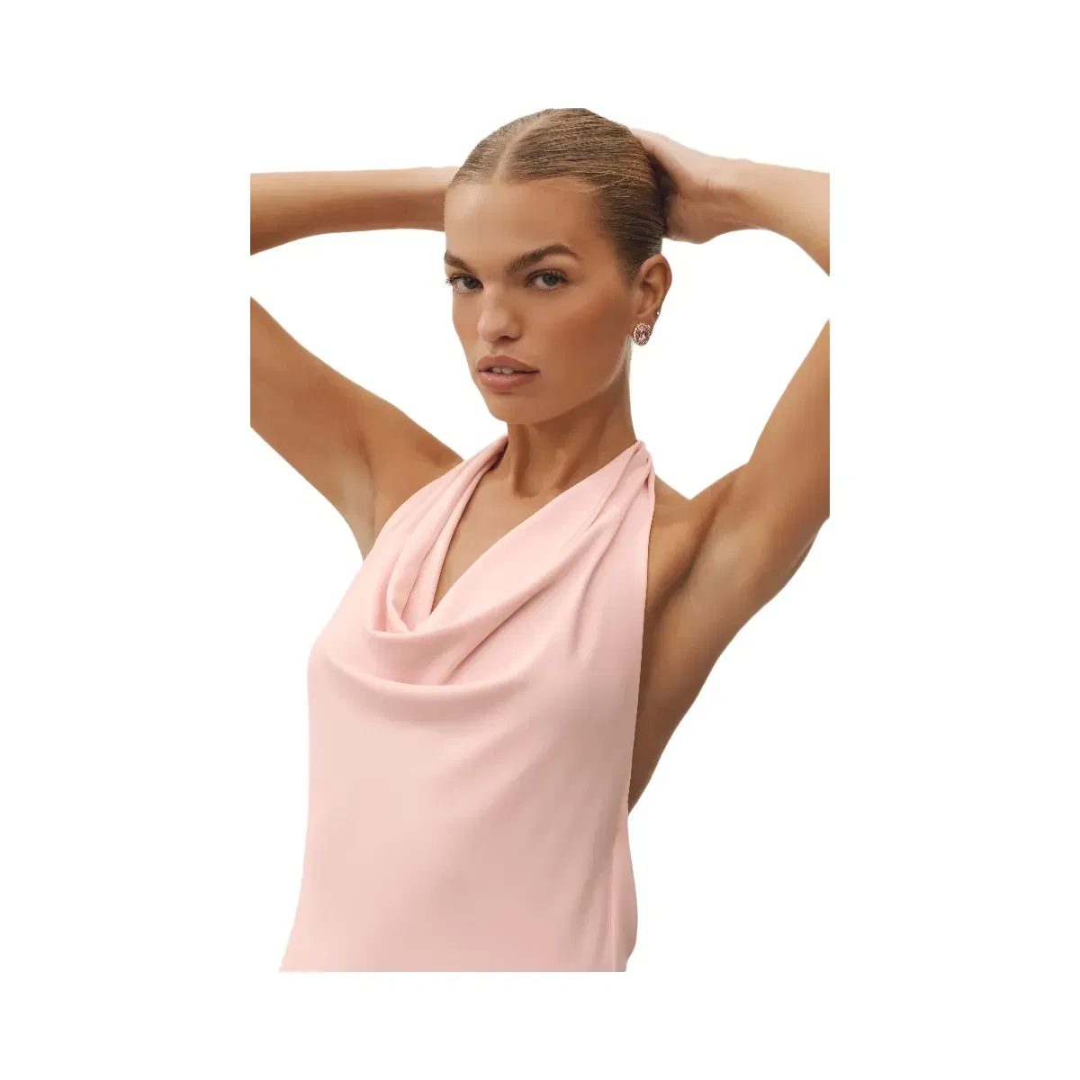 Alo Summer Soiree Halter Maxi Dress 'Sundrenched Pink'
