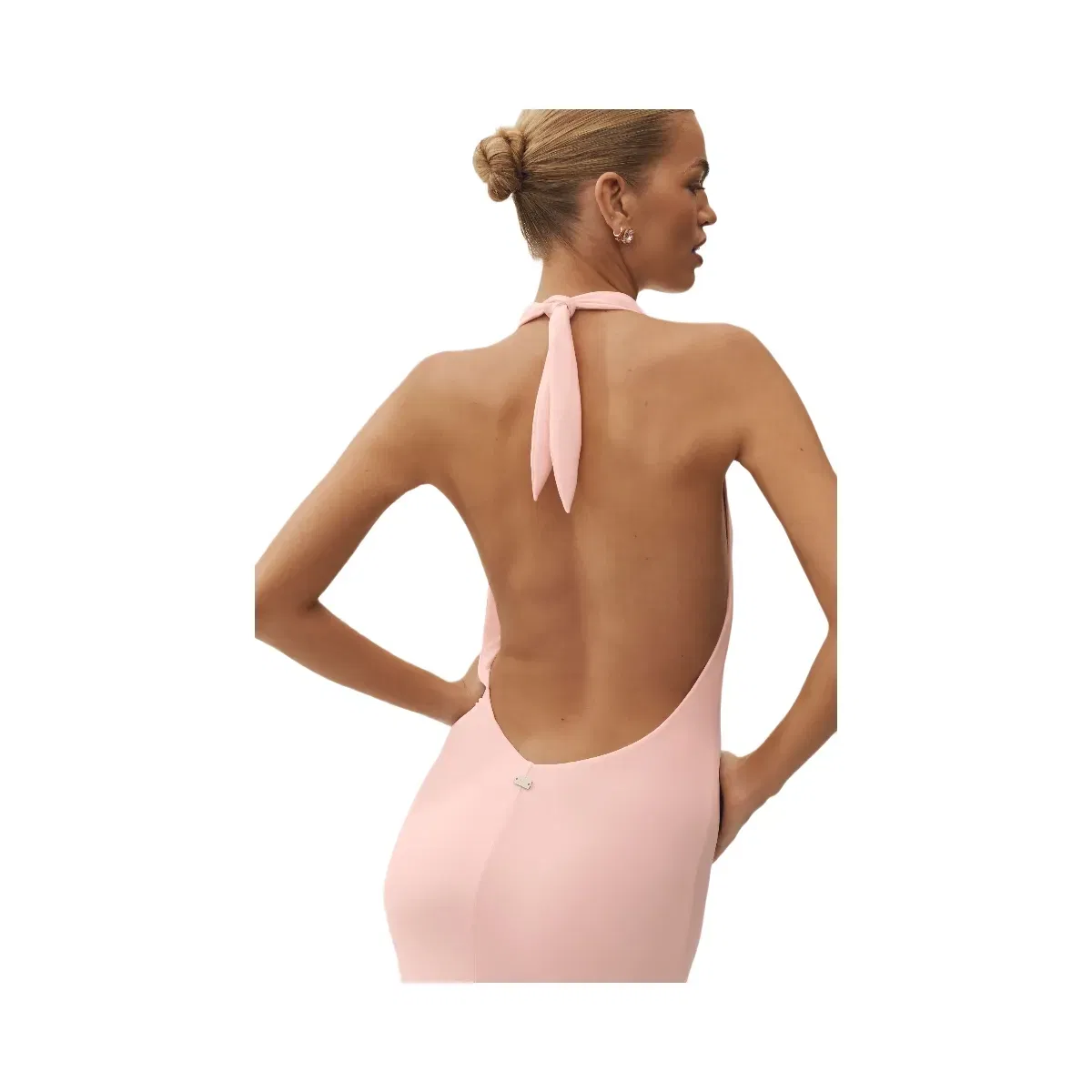 Alo Summer Soiree Halter Maxi Dress 'Sundrenched Pink'
