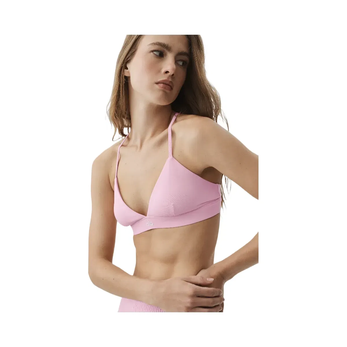 Alo Splendor Bra 'Pink Marshmallow/White'