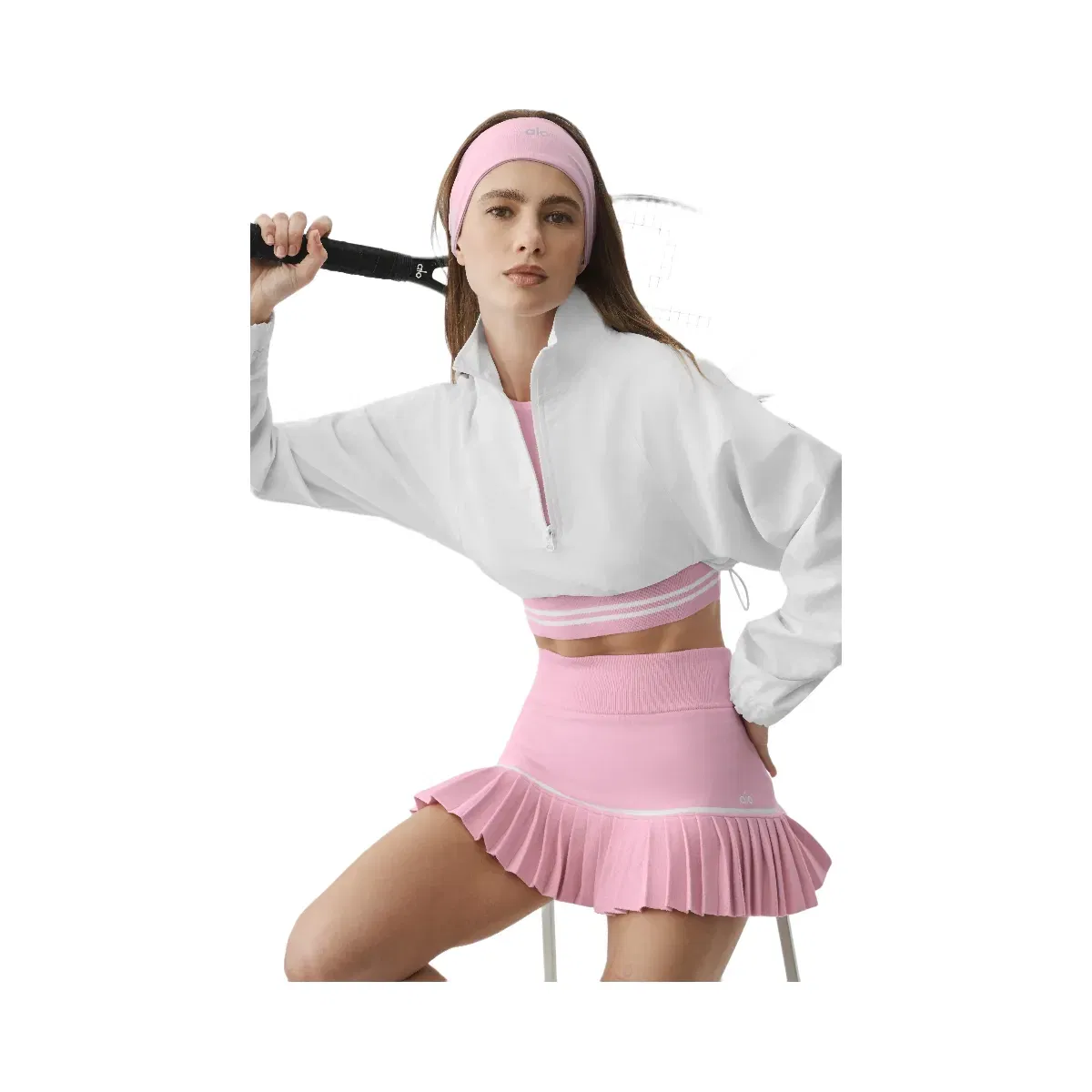 Alo Performance Conquer Headband 'Pink Marshmallow'