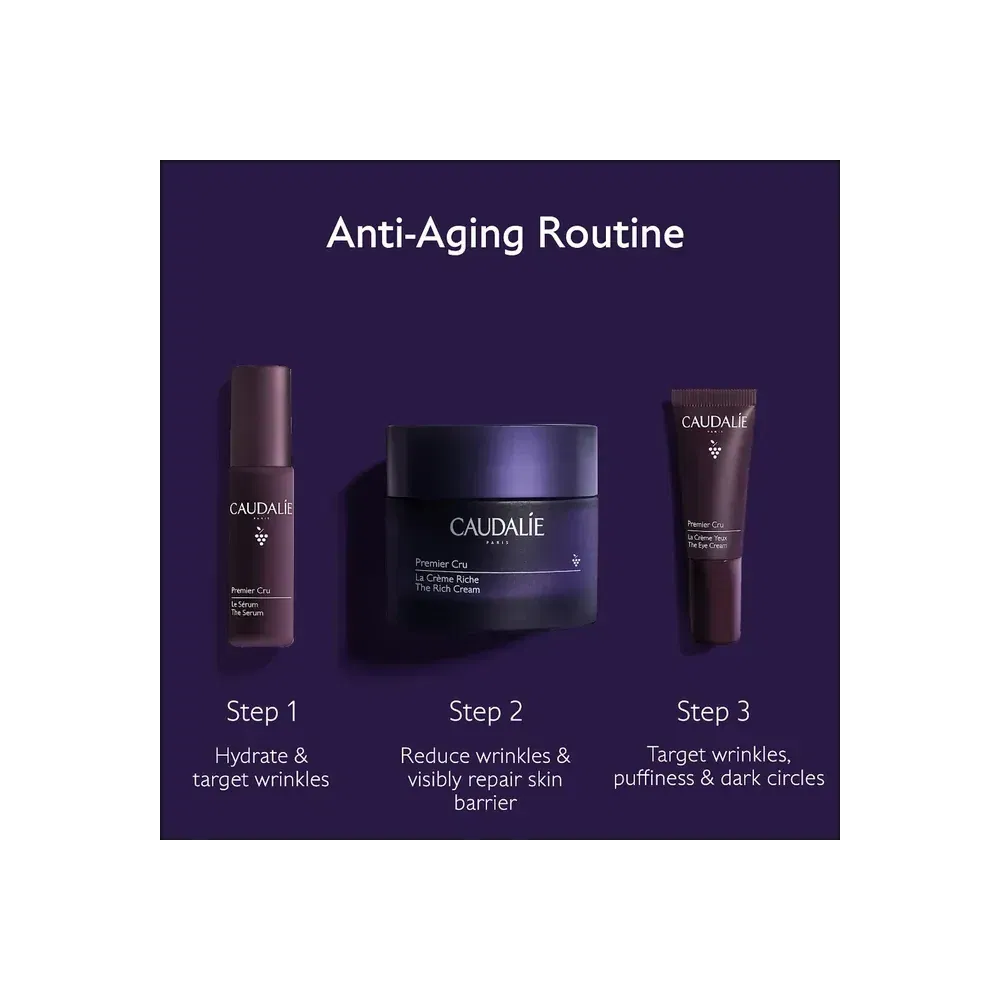 Caudalie Premier Cru Anti-Aging Routine – The Rich Cream For Dry Skin