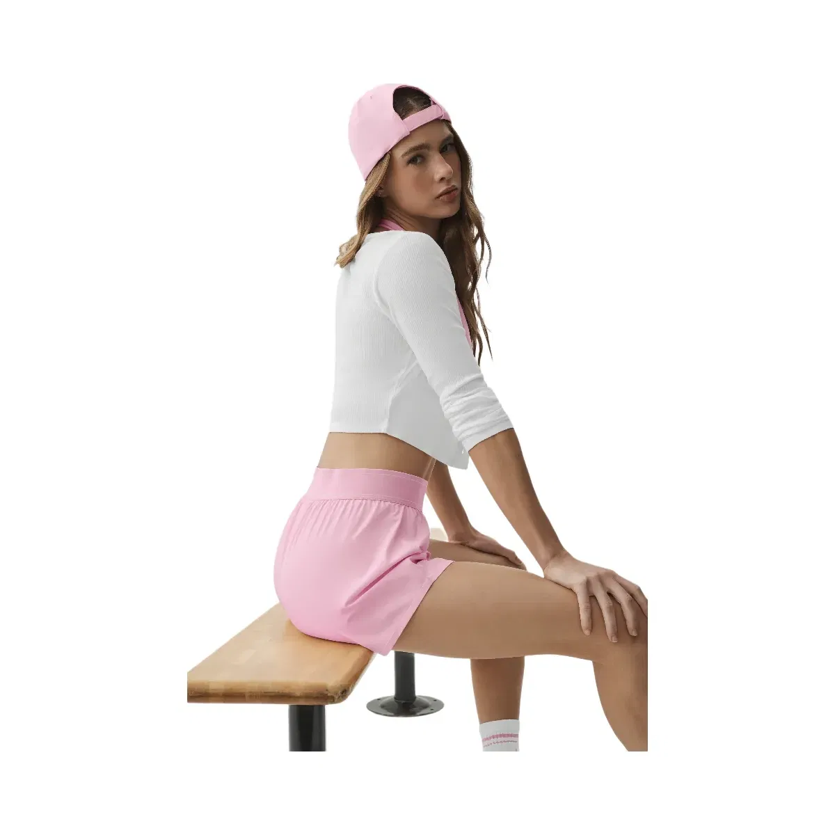 Alo Match Point Tennis Skirt 'Pink Marshmallow'