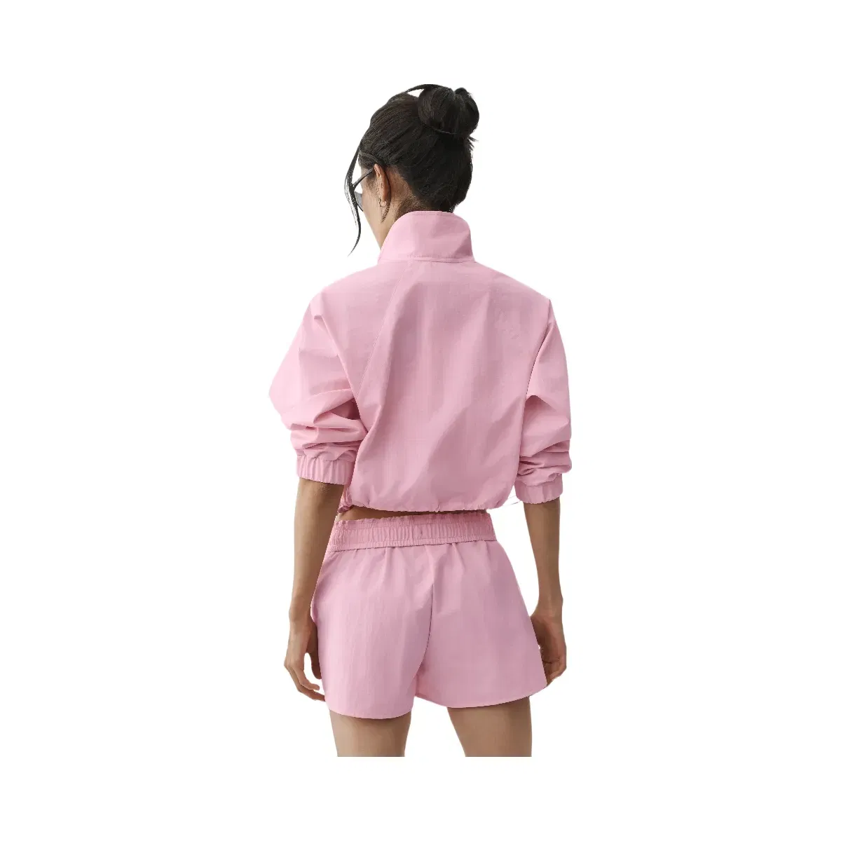 Alo Cropped 1/4 Zip Alumni Pullover 'Pink Marshmallow'