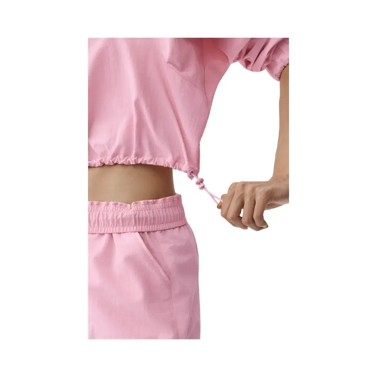 Alo Cropped 1/4 Zip Alumni Pullover 'Pink Marshmallow'
