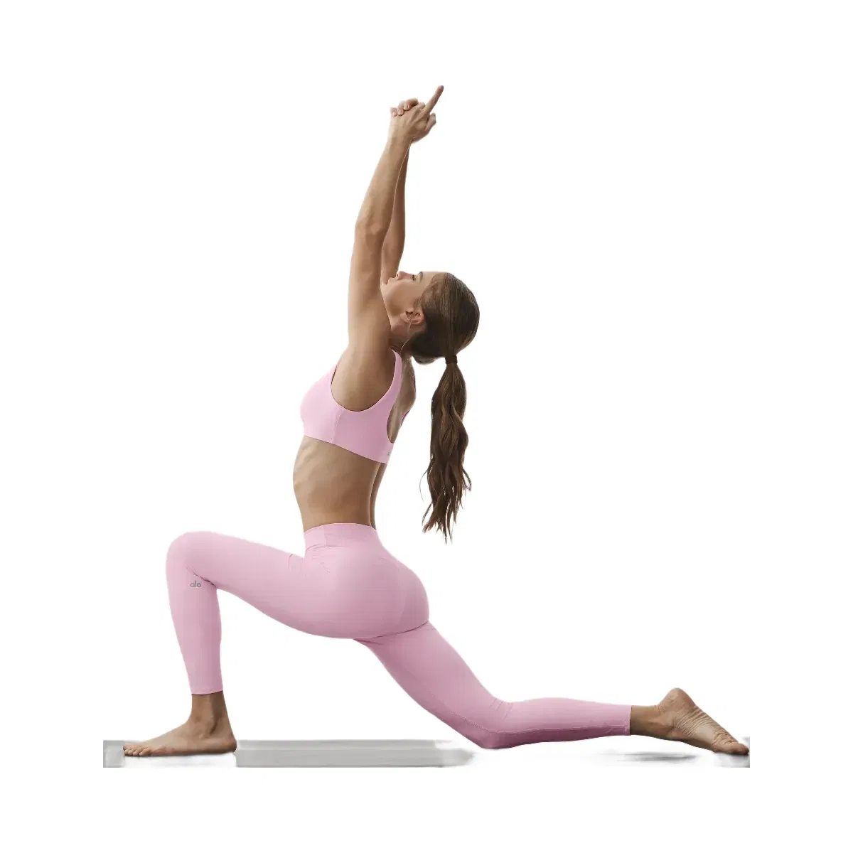 Alo Alosoft High Waist 7/8 Highlight Legging 'Pink Marshmallow Heather'