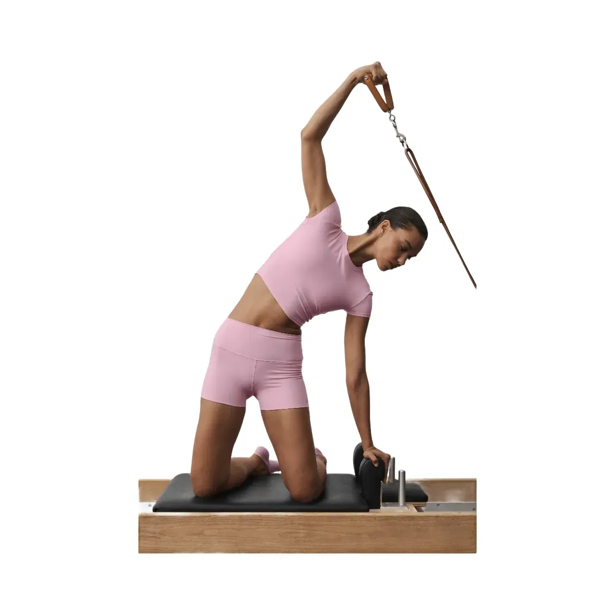 Alo Alosoft Crop Finesse Short Sleeve 'Pink Marshmallow'