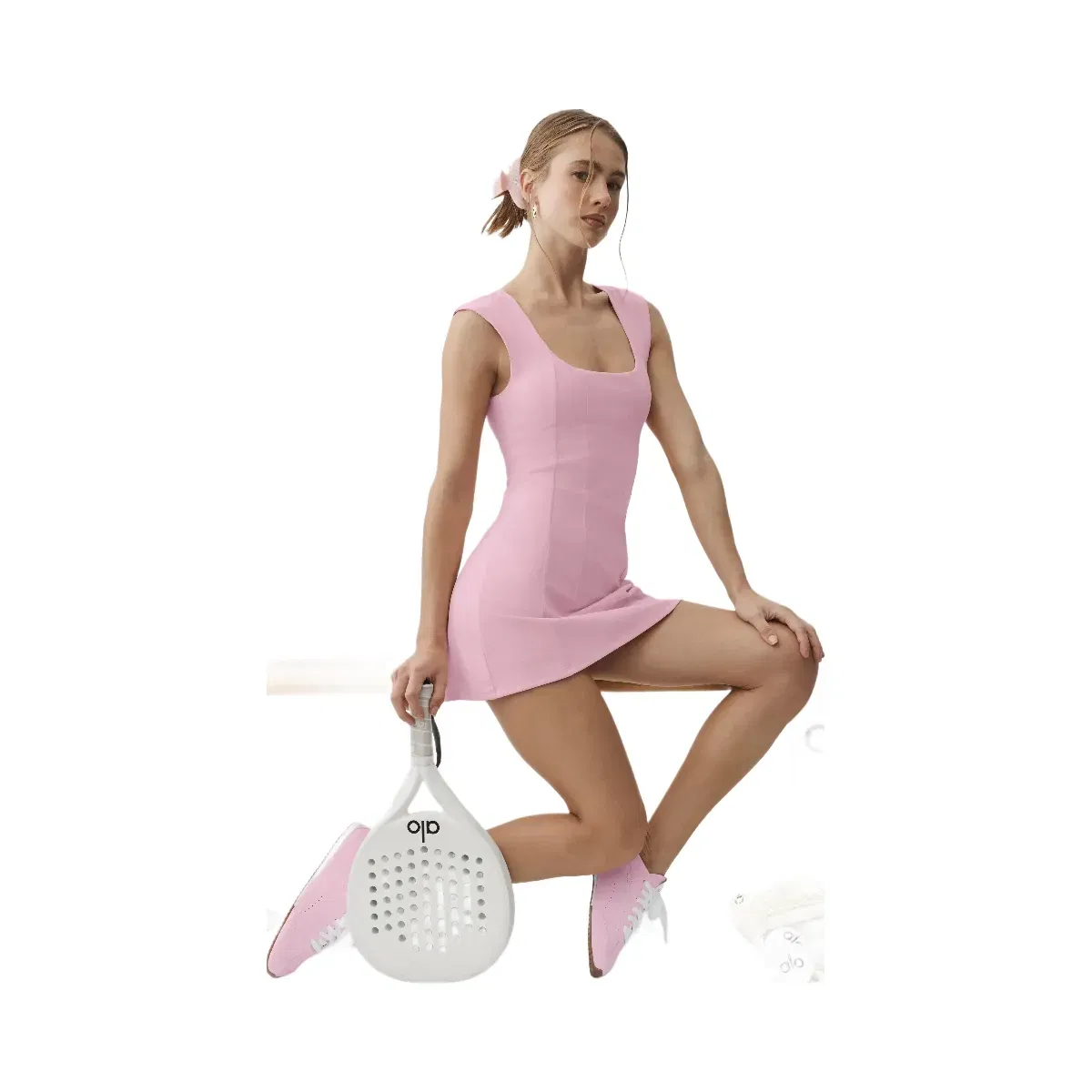 Alo Softsculpt Desire Tennis Dress 'Pink Marshmallow'