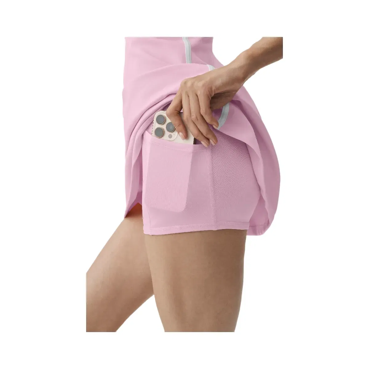 Alo Airbrush Streamlined Dress 'Pink Marshmallow/White'