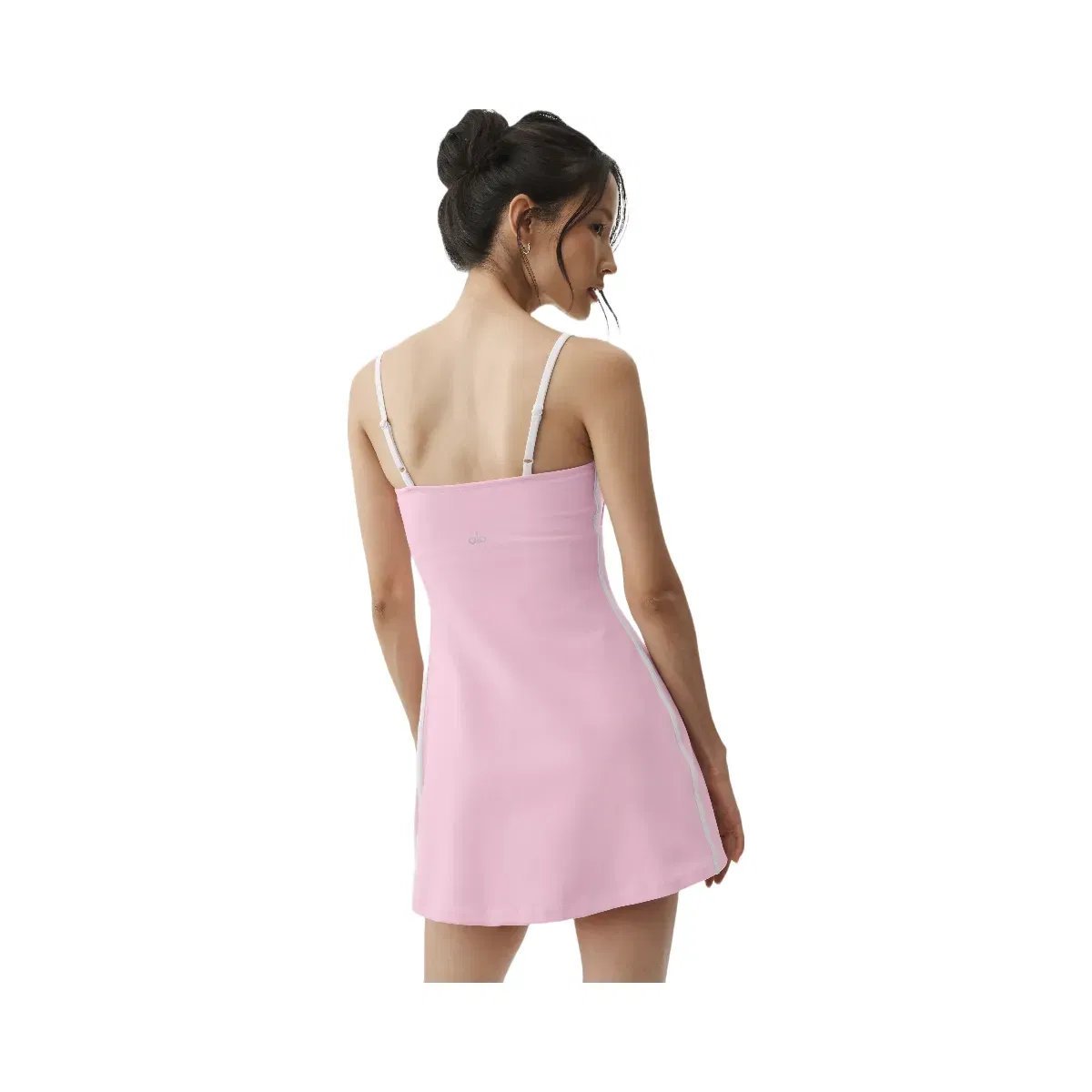 Alo Airbrush Streamlined Dress 'Pink Marshmallow/White'
