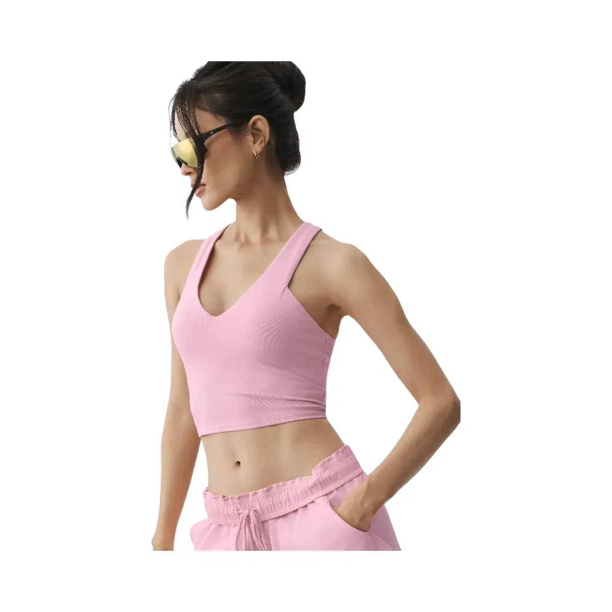 Alo Airbrush Real Bra Tank 'Pink Marshmallow'