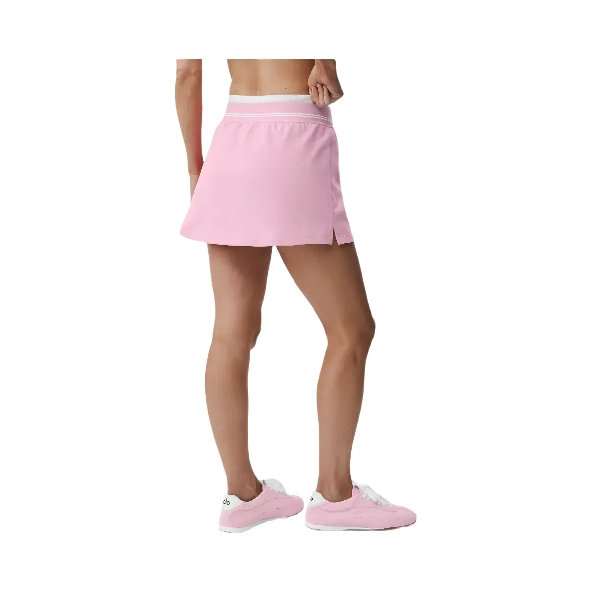 Alo Airbrush Better Together Tennis Skirt 'Pink Marshmallow/White'