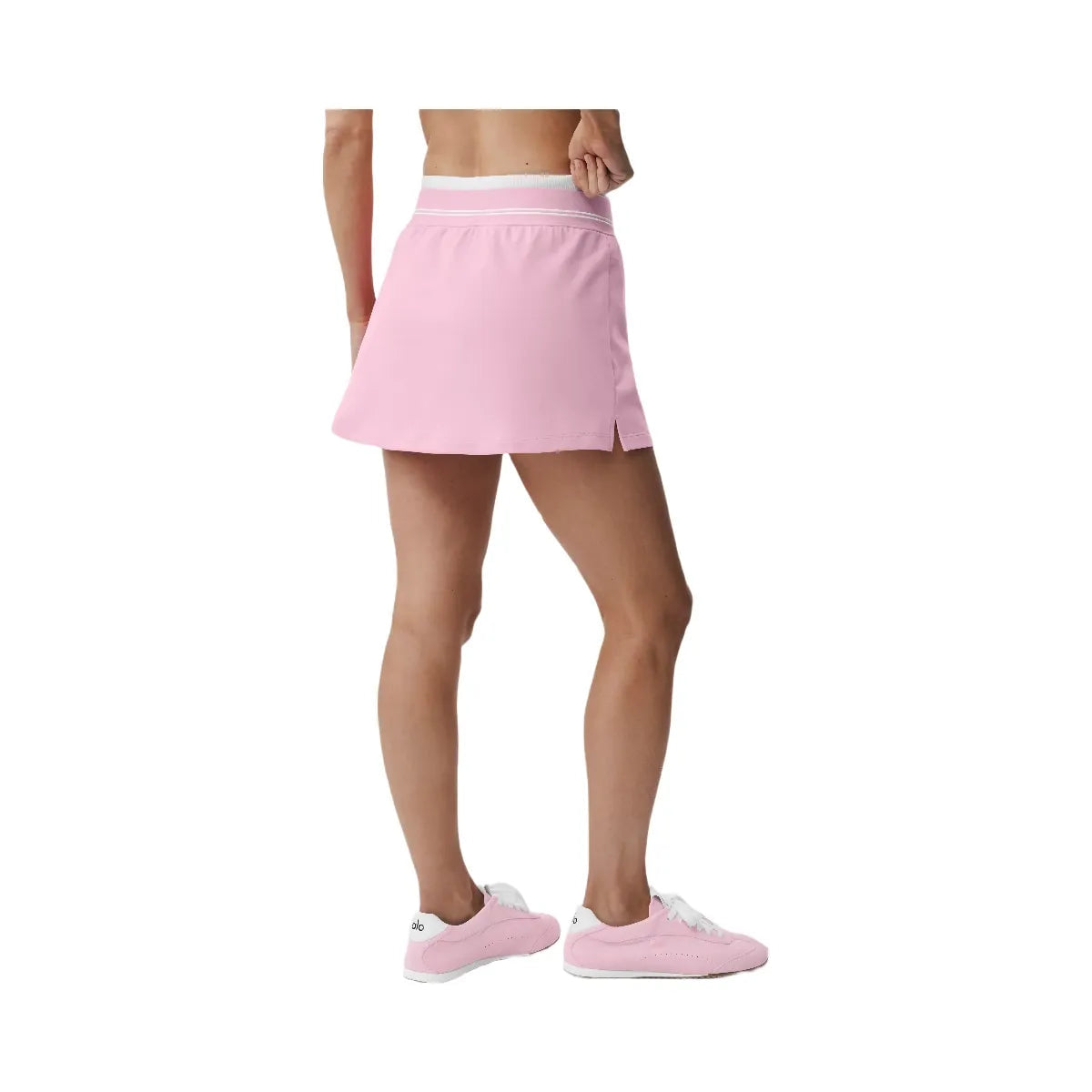 Alo Airbrush Better Together Tennis Skirt 'Pink Marshmallow/White'
