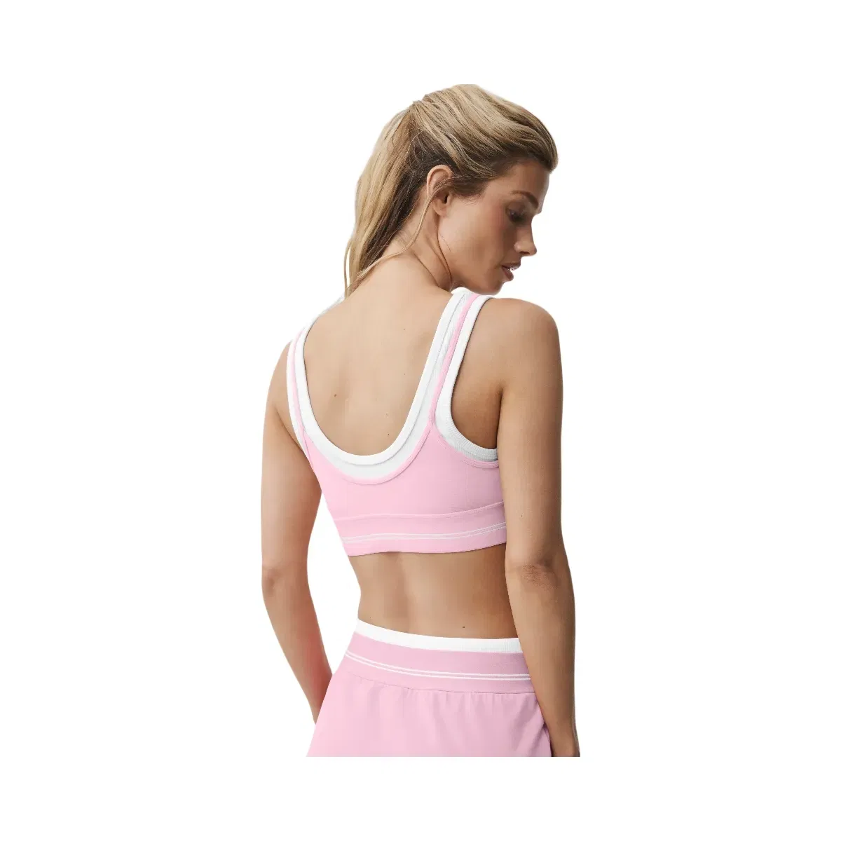 Alo Airbrush Better Together Bra 'Pink Marshmallow/White'