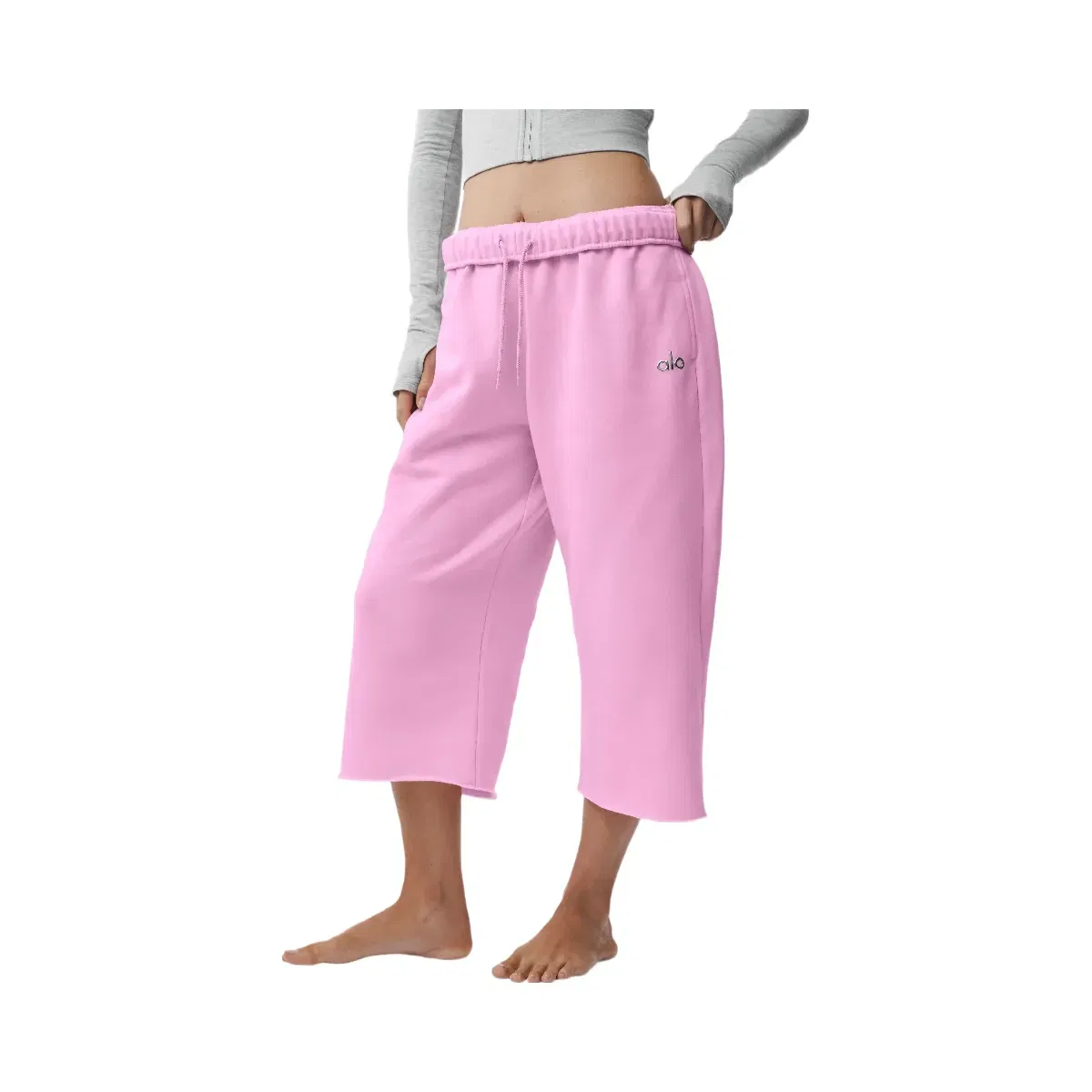 Alo Accolade Cutoff Sweatpant 'Candy Heart Pink'