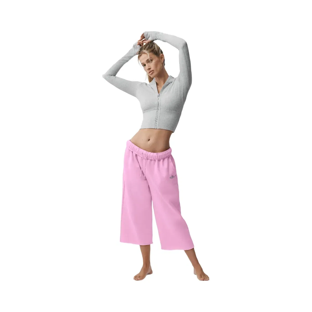 Alo Accolade Cutoff Sweatpant 'Candy Heart Pink'