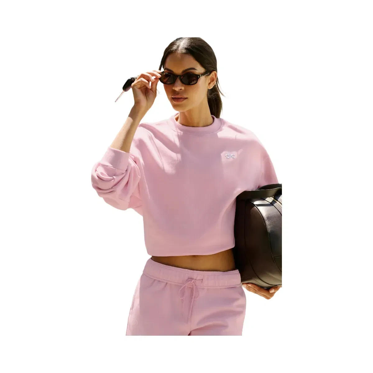 Alo Accolade Crew Neck Pullover 'Pink Marshmallow'