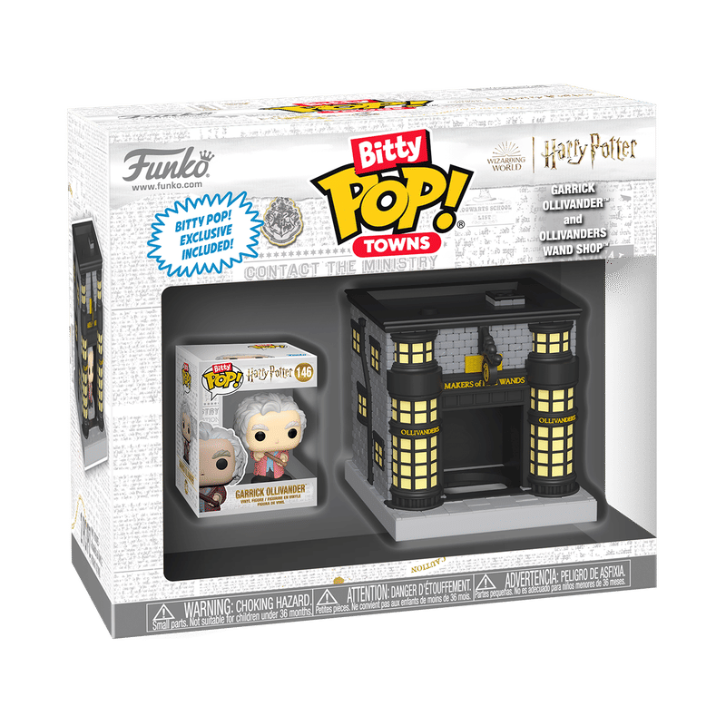 Bitty Pop! Towns Garrick Ollivander and Ollivander Wand Shop