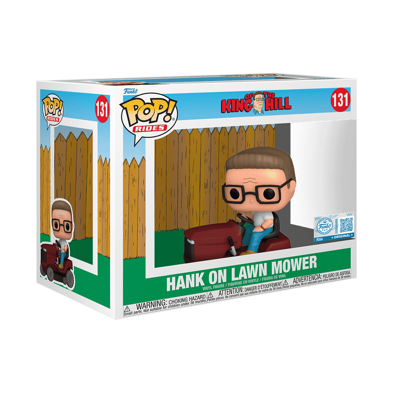 Pop! Rides Hank on Lawn Mower
