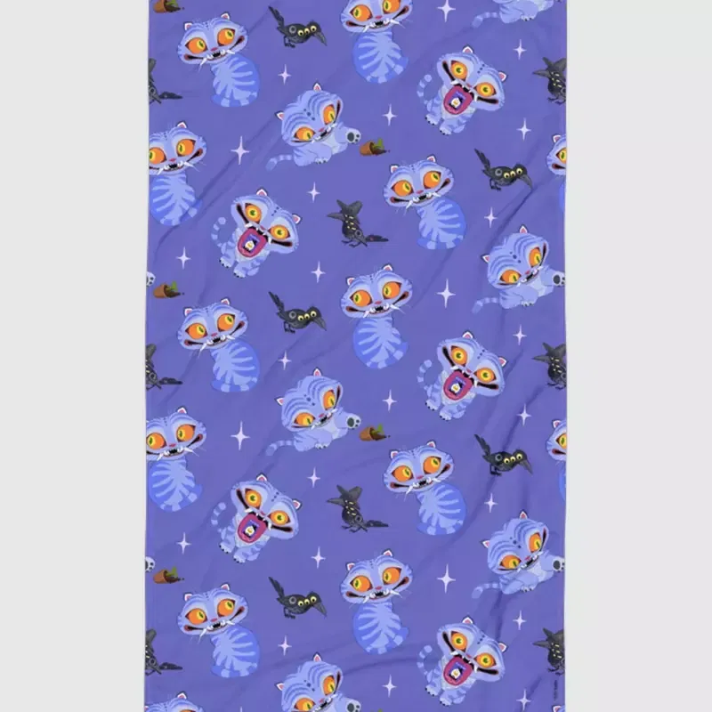 KPop Demon Hunters Derpy Tiger and Sussie Magpie Beach Towel