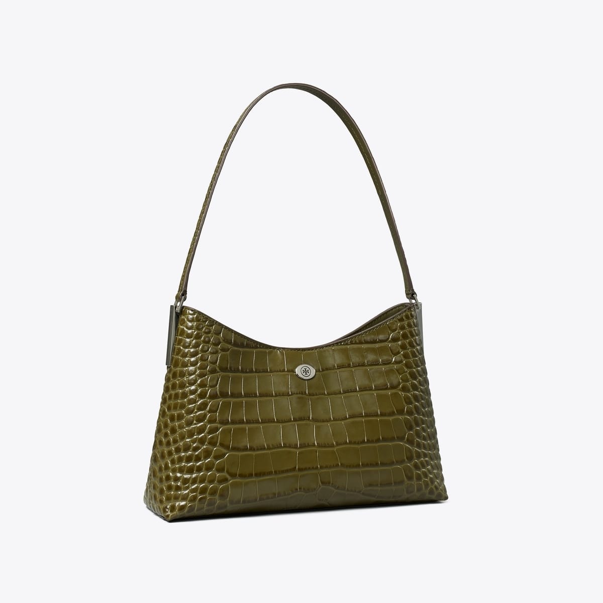 Small Robinson Croc-Embossed Shoulder Bag