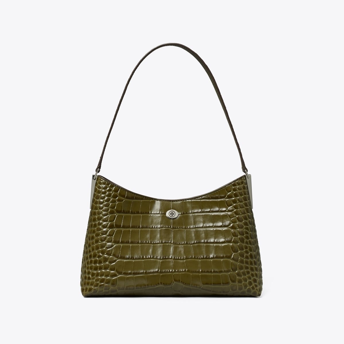 Small Robinson Croc-Embossed Shoulder Bag