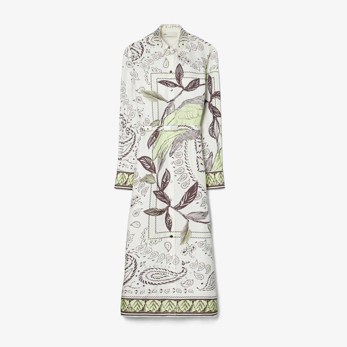 Printed Silk Shirtdress