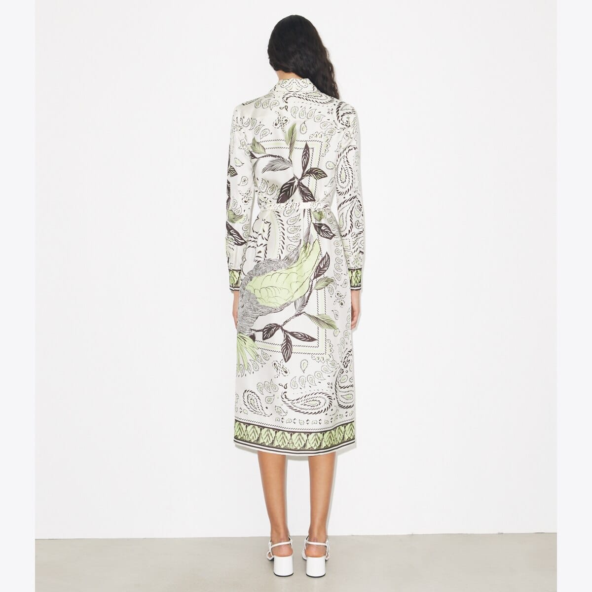 Printed Silk Shirtdress