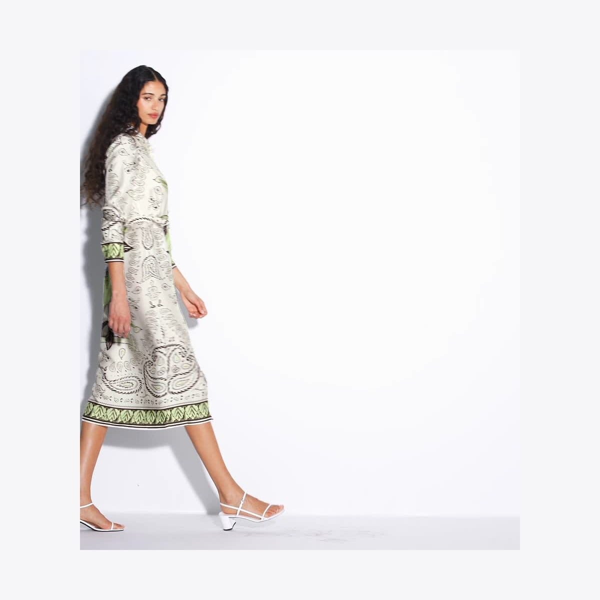 Printed Silk Shirtdress