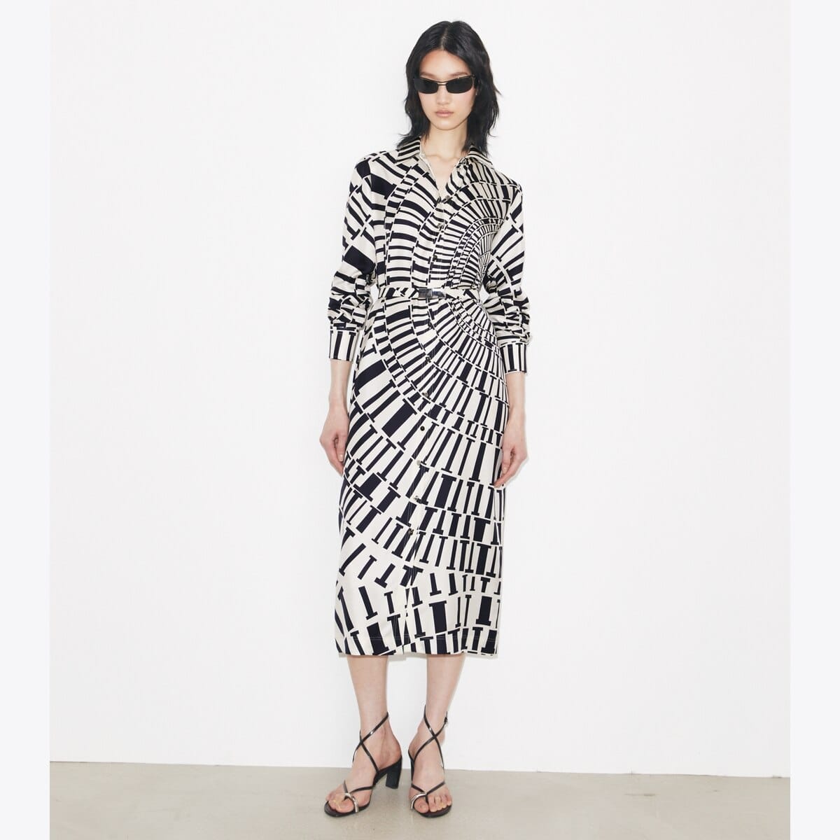 Printed Silk Shirtdress