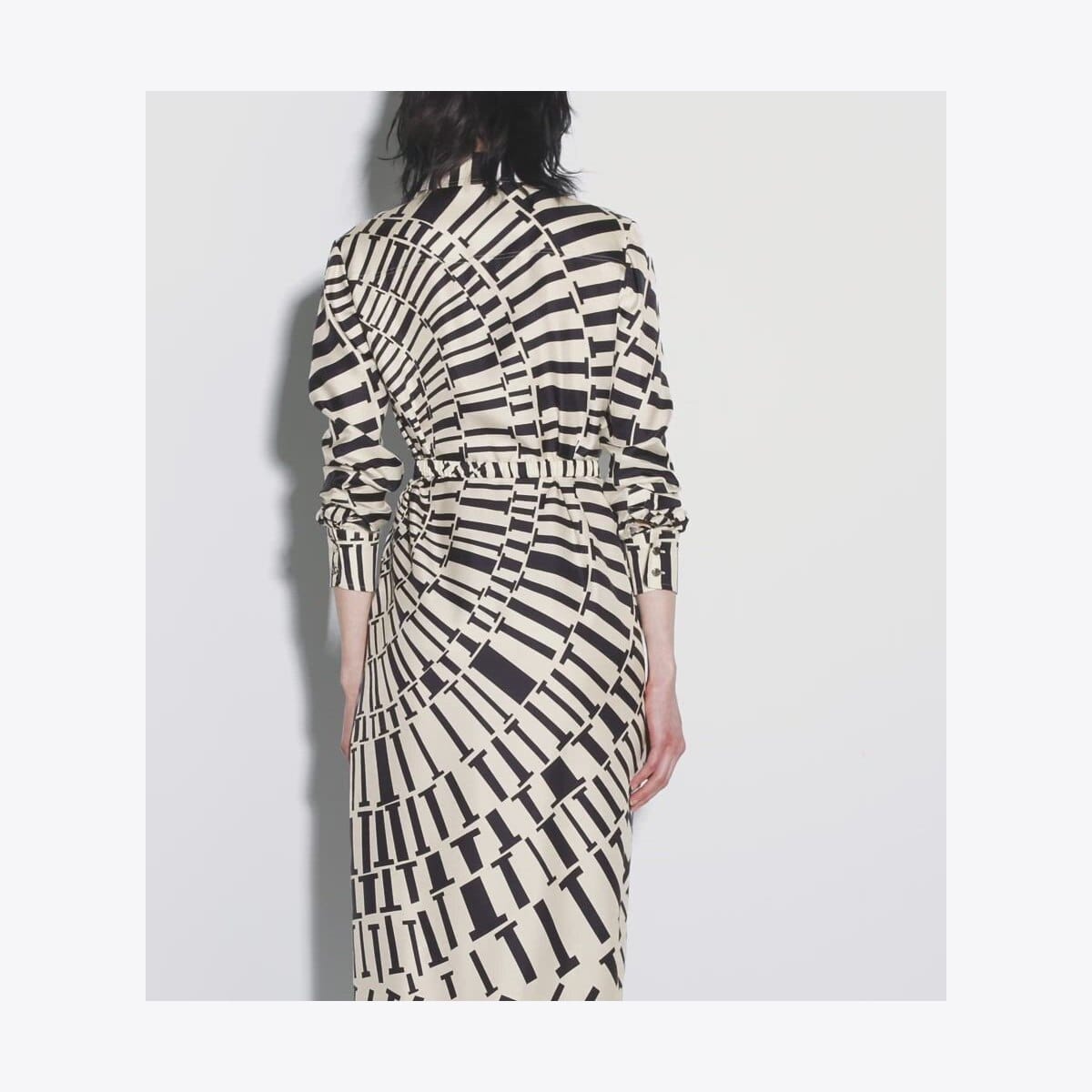 Printed Silk Shirtdress