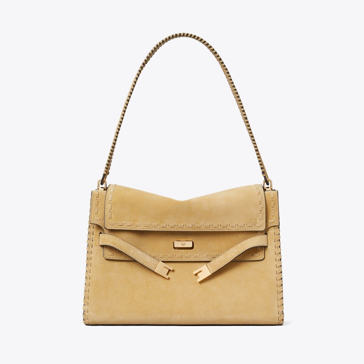 Large Lee Radziwill Suede Shoulder Bag