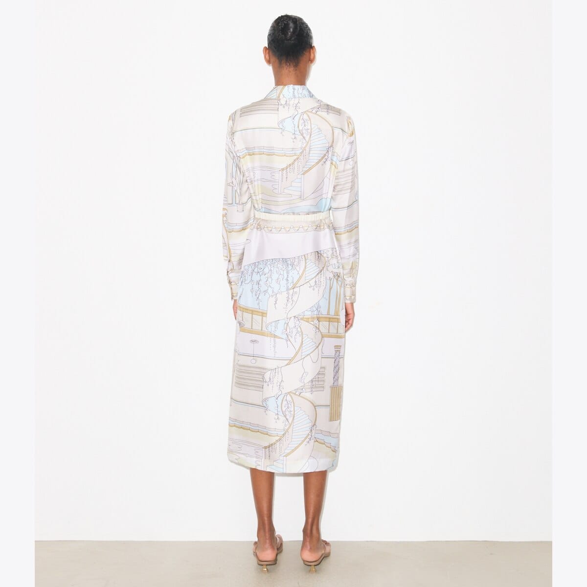Printed Silk Shirtdress