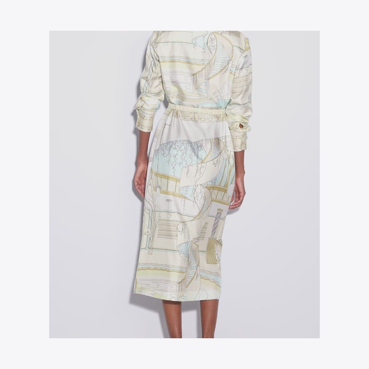 Printed Silk Shirtdress