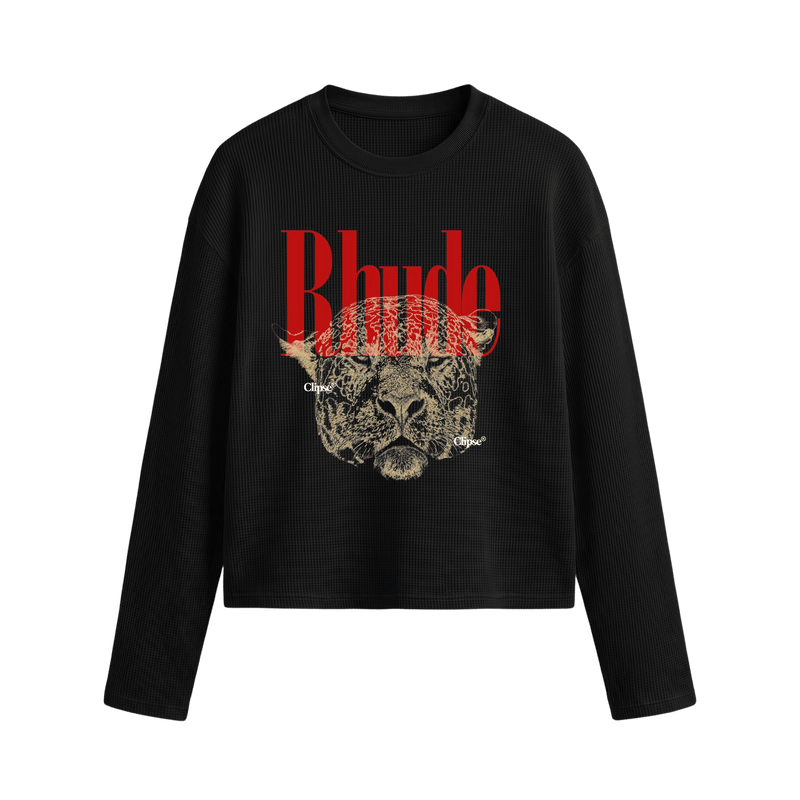 City Off Domes Rude Tiger Waffle T-shirt Black