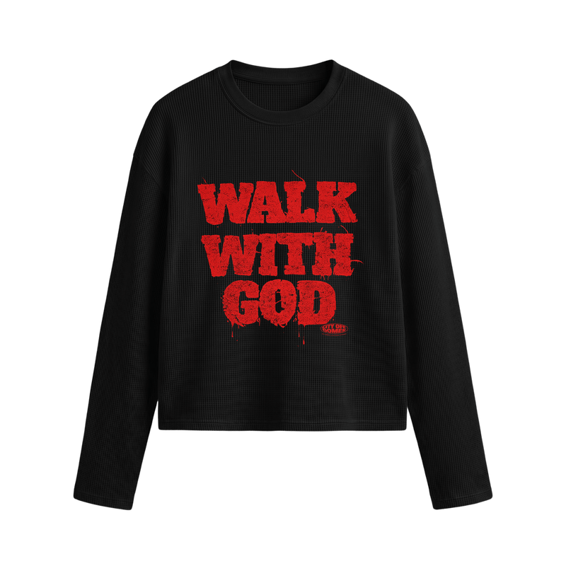 City Off Domes Walk With God Waffle T-shirt Black