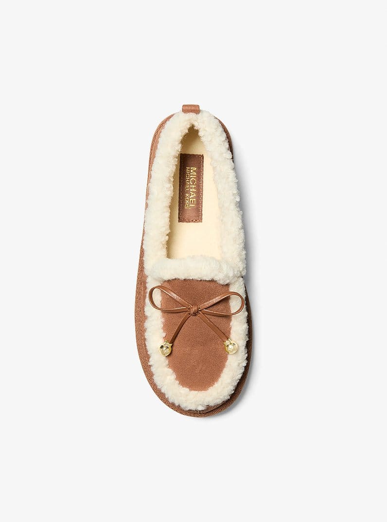 Jo Polyester Microsuede and Sherpa Moccasin