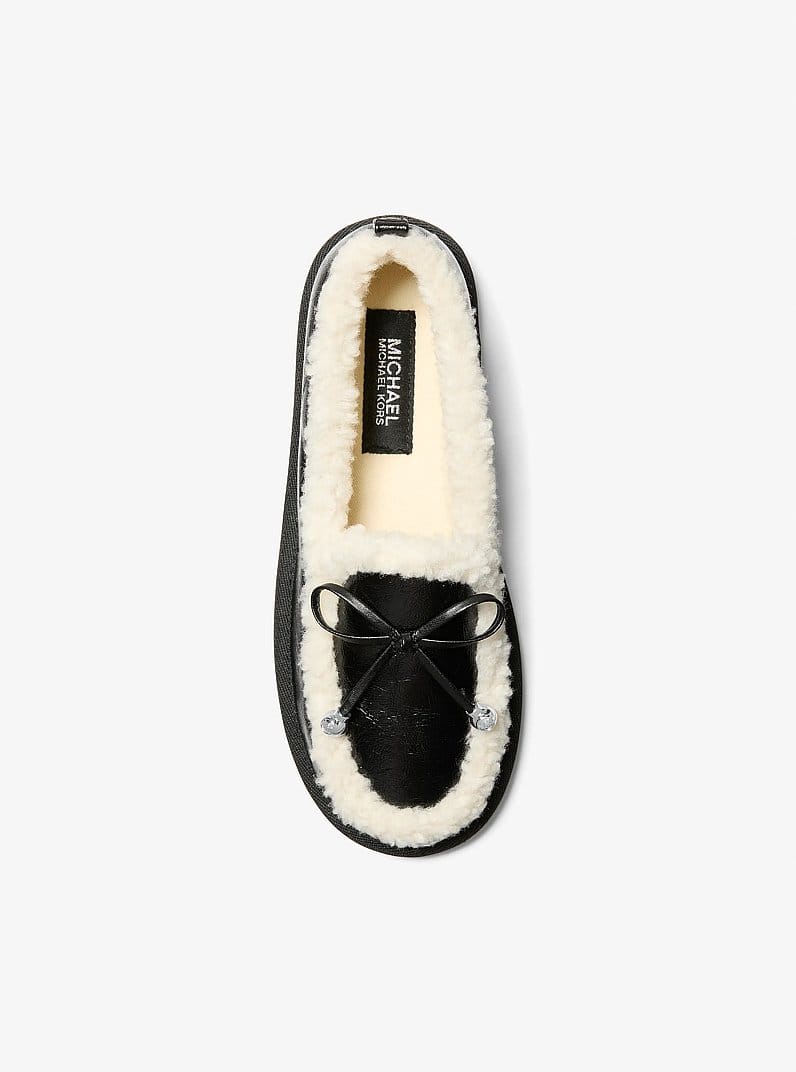 Jo Faux Shearling Trim Moccasin