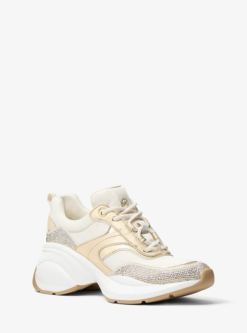 Kaia Mixed-Media Trainer