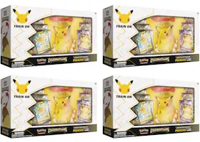 Pokémon TCG 25th Anniversary Celebrations Premium Pikachu VMAX Figure Collection Box 4x Lot