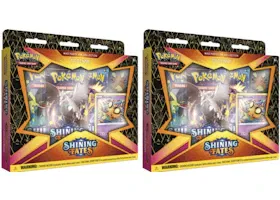 Pokémon TCG Sword & Shield Shining Fates Mad Party Pin Collection Dedenne 2x Lot