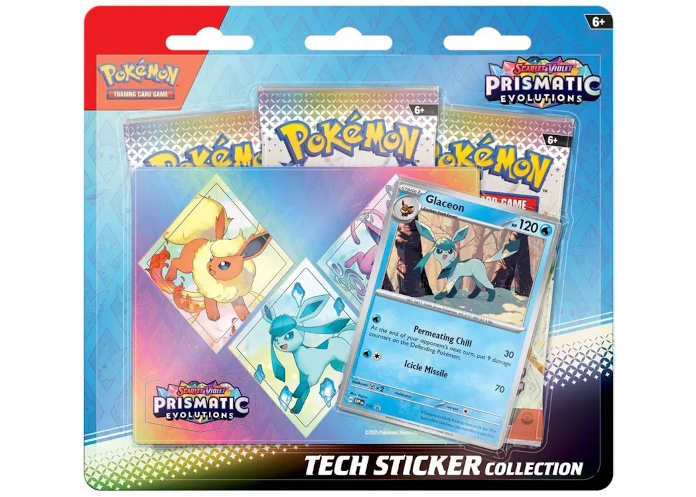 Pokèmon Scarlet & Violet Prismatic Evolutions Glaceon Tech Sticker Collection