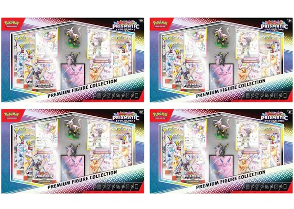 Pokémon Scarlet & Violet Prismatic Evolution Premium Figure Collection Box 4x Lot