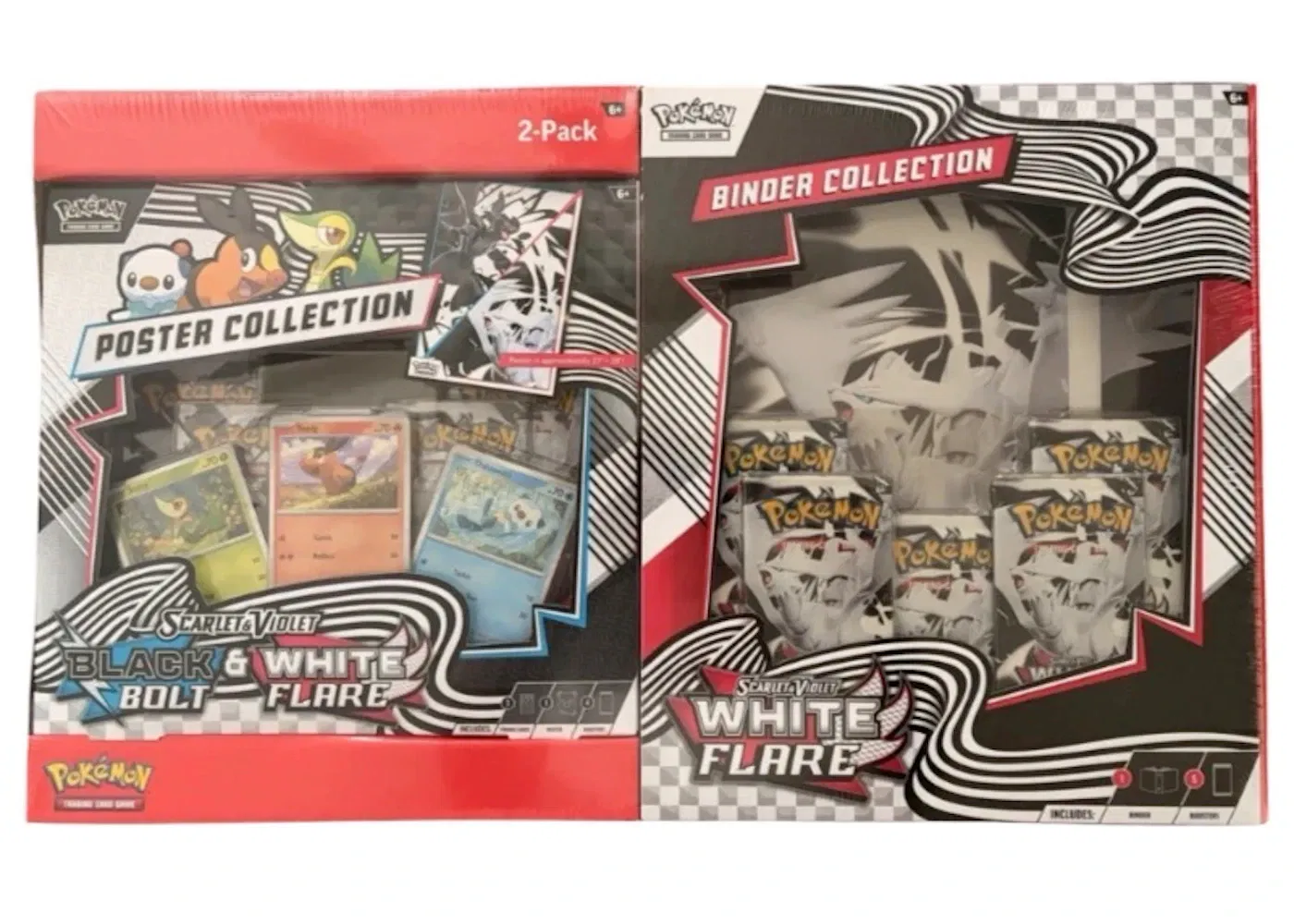 Pokémon Black Bolt & White Flare Poster Collection and White Flare Binder Collection Bundle (Sam's Club Exclusive)