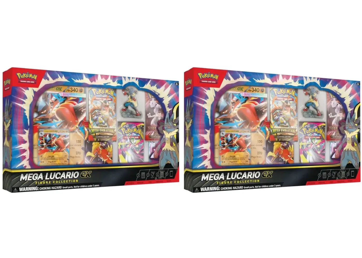2025 Pokémon Mega Evolution Mega Lucario ex Figure Collection Box 2x Lot
