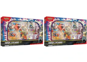 2025 Pokémon Mega Evolution Mega Lucario ex Figure Collection Box 2x Lot