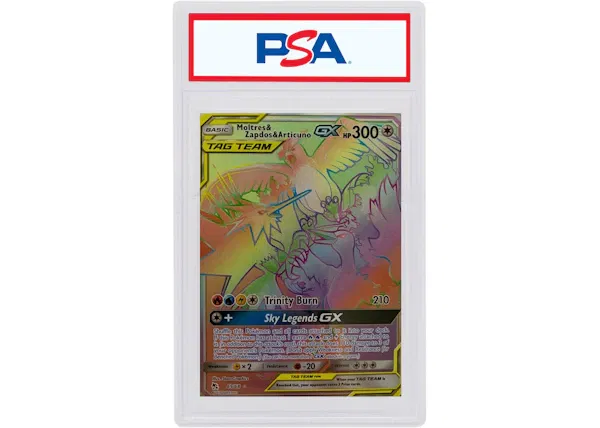 Moltres & Zapdos & Articuno GX 2019 Pokemon TCG Sun & Moon Hidden Fates Secret #69 (PSA or BGS Graded)