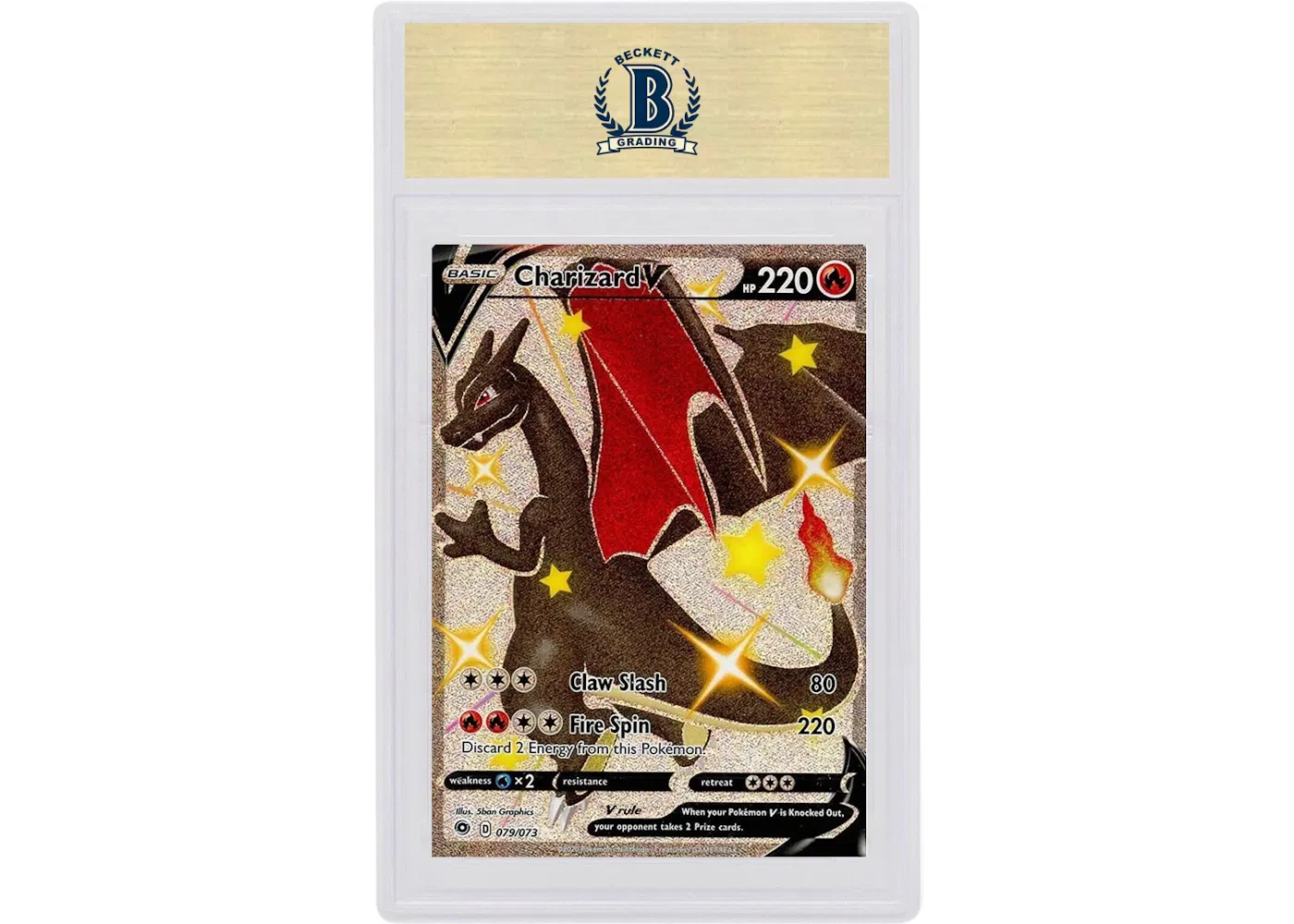 Charizard V SCR 2020 Pokemon Sword & Shield Champion's Path #79 (PSA or BGS Graded)