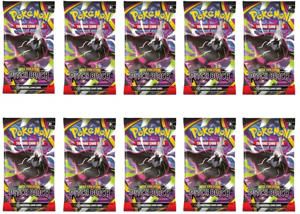 2026 Pokémon Mega Evolution Pitch Black Booster Pack (Random Pack Art) 10x Lot